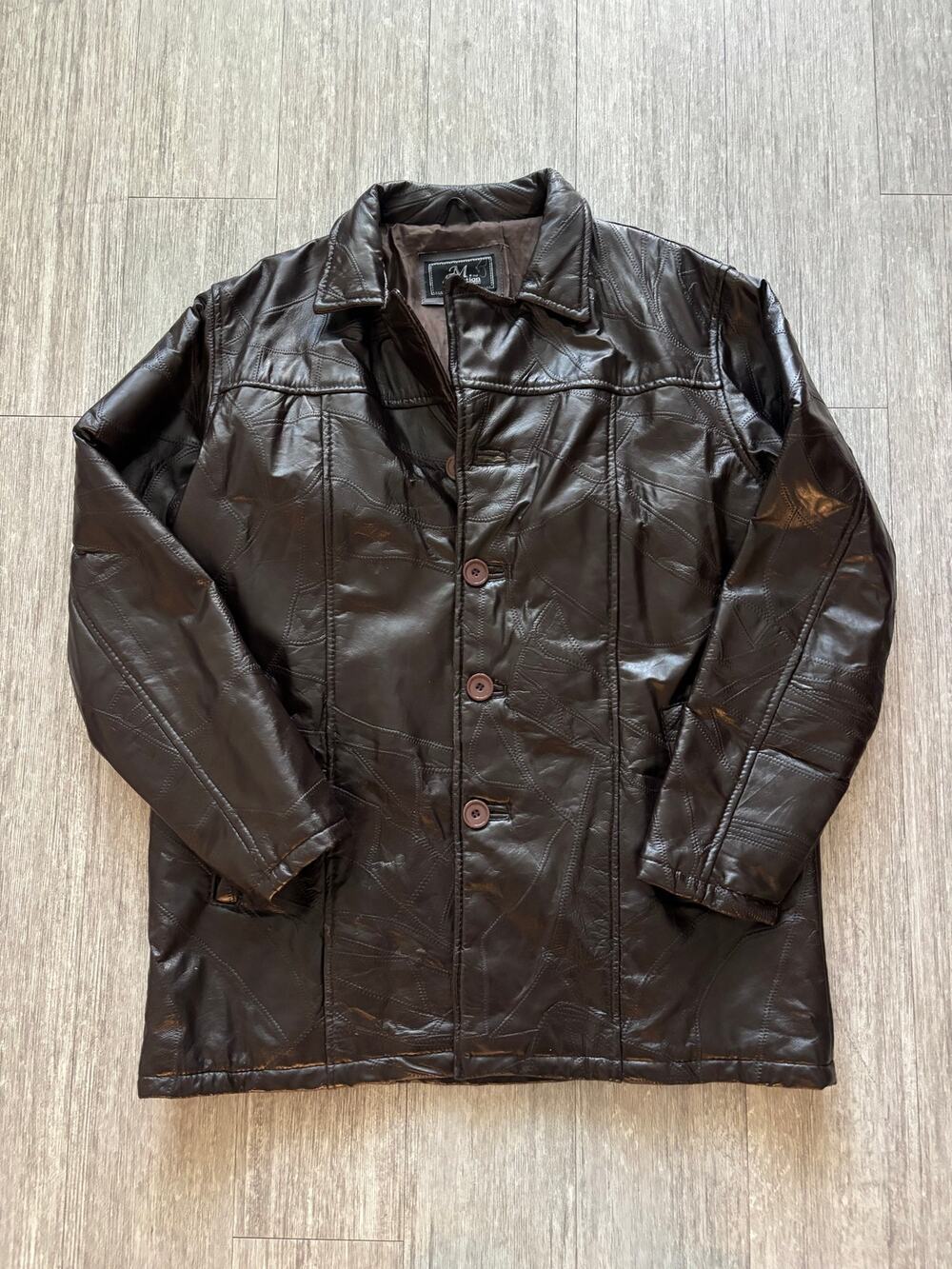 Vintage M Collection Brown Leather Jacket Large